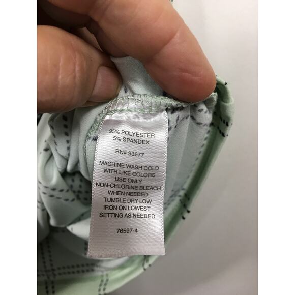 Liz Claiborne Faux Wrap Top Womens X-Large Short Sleeves Mint Green Office Work‎ - Picture 8 of 10